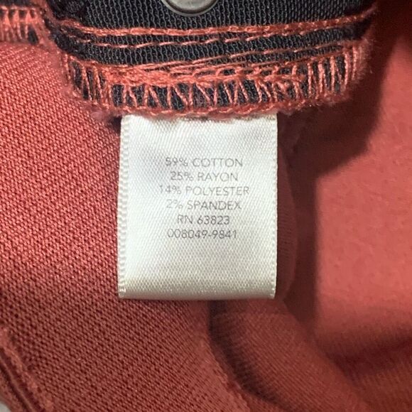 Christopher & Banks Womens 6 Signature Slimming Straight Leg Pants Coral Stretch - Picture 4 of 8